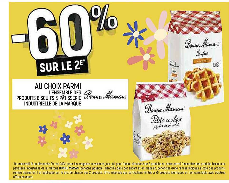biscuits & pâtisserie industrielle de la marque bonne maman