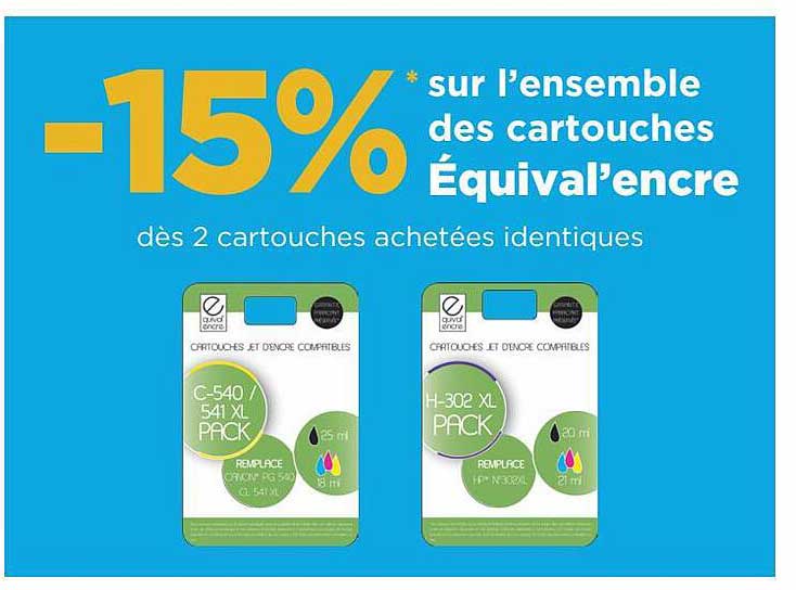 ensemble des cartouches équival'encre