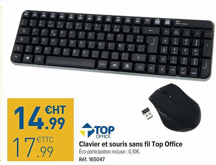 Clavier Et Souris Sans Fil Top Office