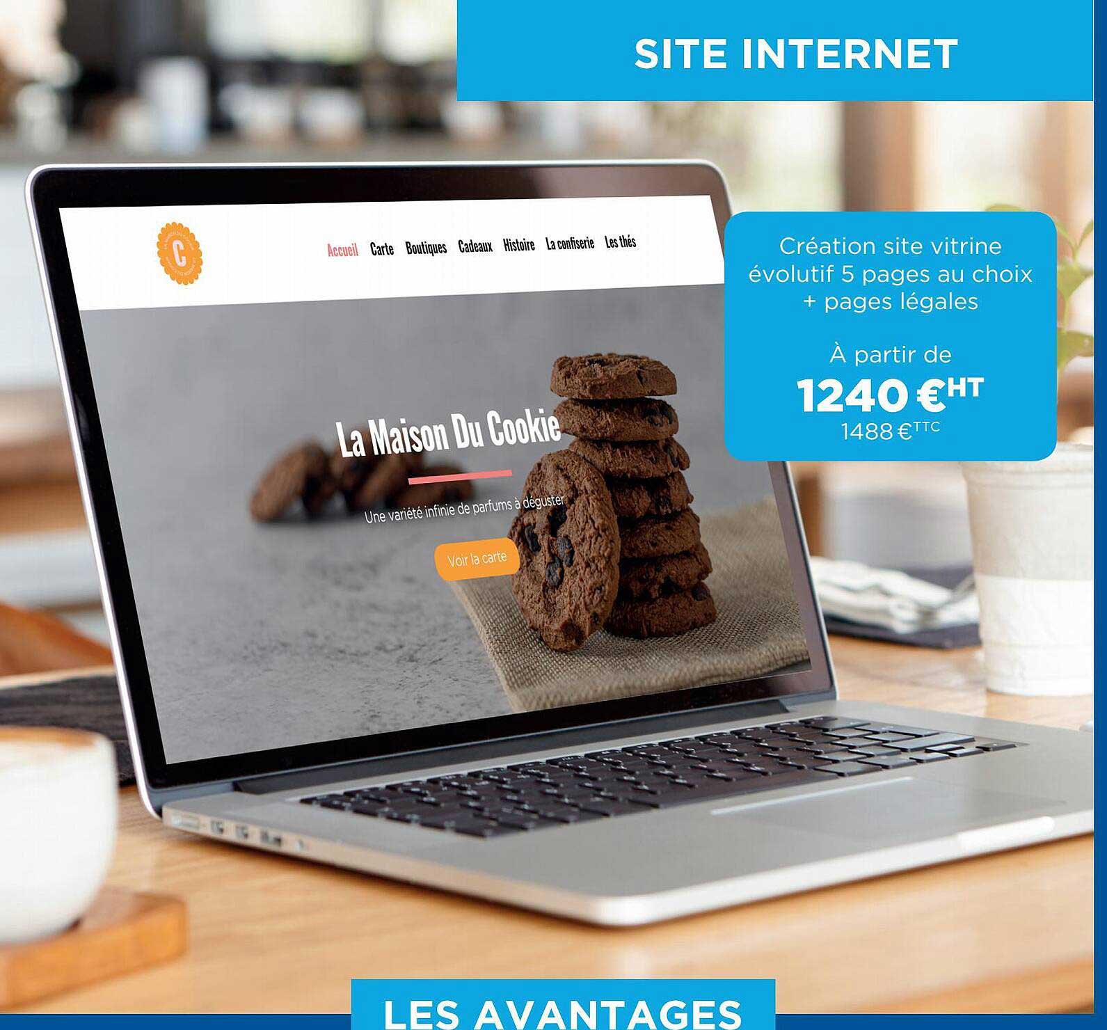créations site vitrine évolutif 5 pages+pages légales