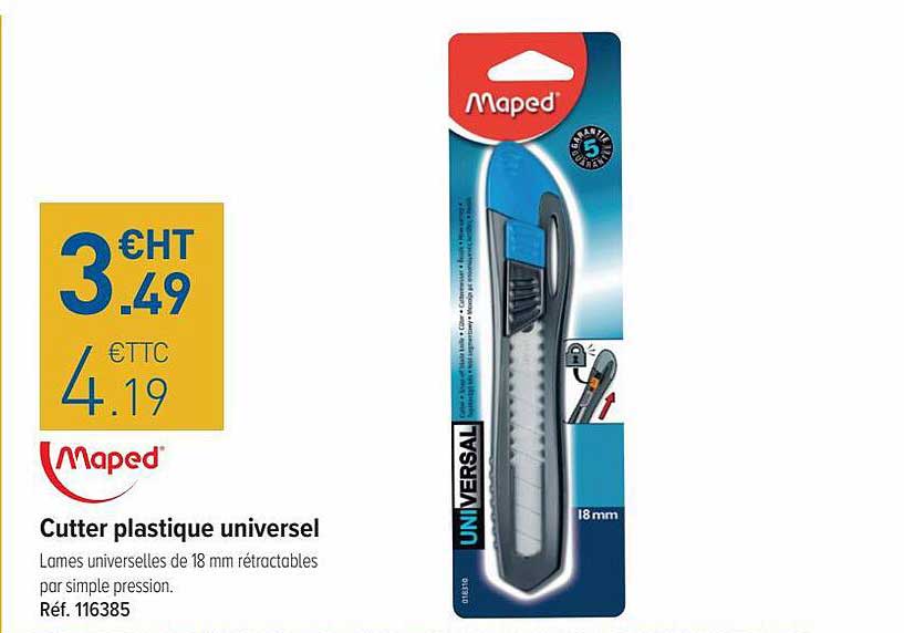 Cutter Plastique Universel Maped