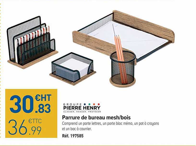 parure de bureau mesh-bois groupe pierre henry