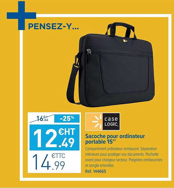 sacoche pour ordinateur portable 15'' case logic