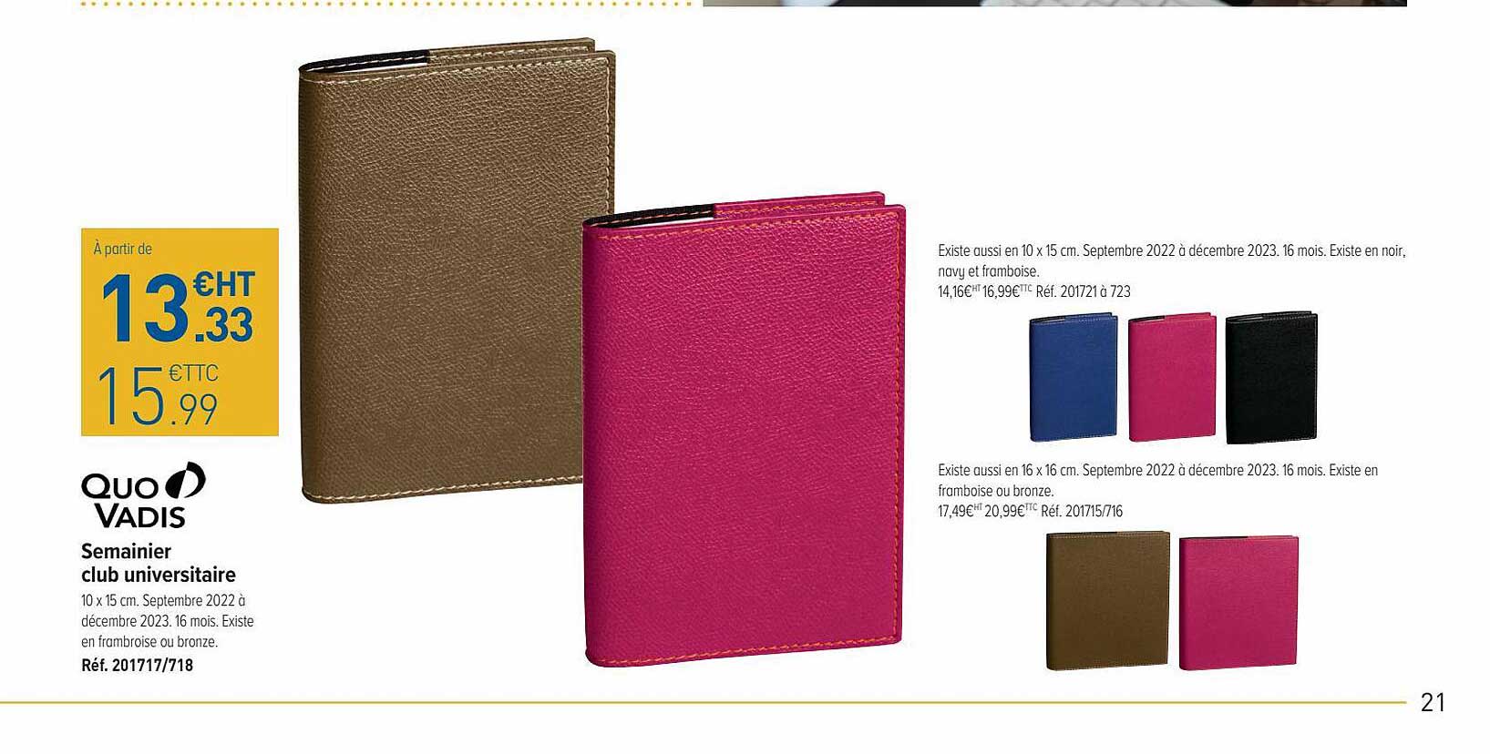 semainier club universitaire quo vadis