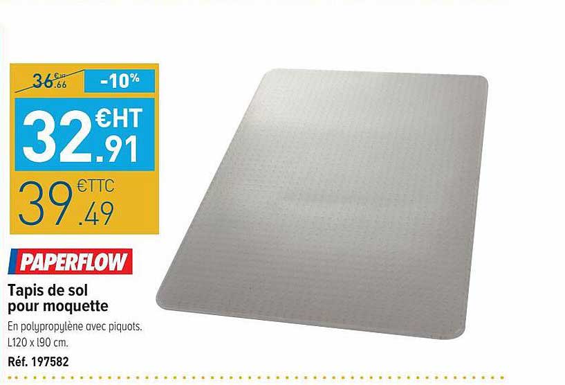 tapis de sol pour moquette paperflow