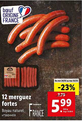 12 merguez fortes