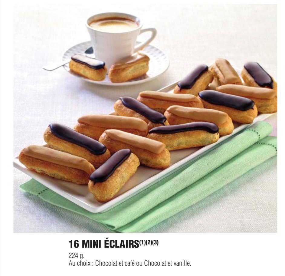 16 Mini éclairs