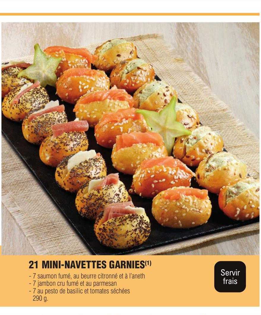 21 Mini-navettes Garnies