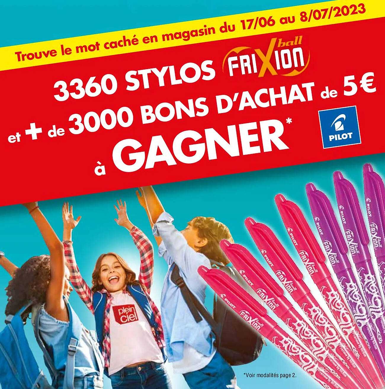 3360 stylos frixion et + de 3000 bons d'achat pilot