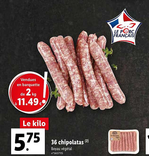 36 Chipolatas