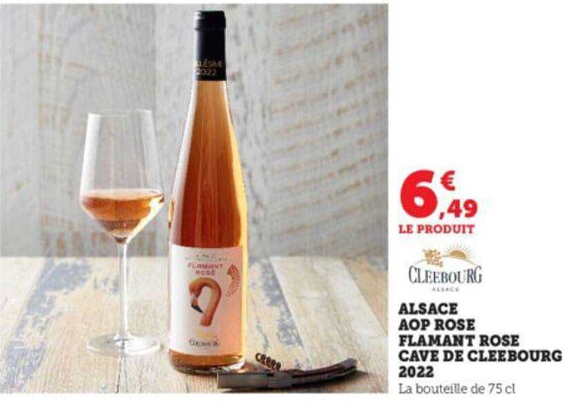 alsace aop rosé flamant rosé cave de cleebourg 2022