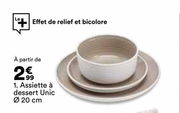 assiette à dessert unic ø20 cm