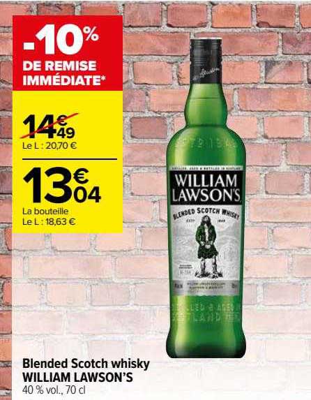 blended scotch whisky william lawson's