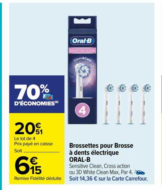 brossettes pour brosse à dents électrique oral-b