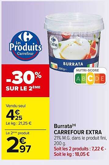 Burrata Carrefour Extra