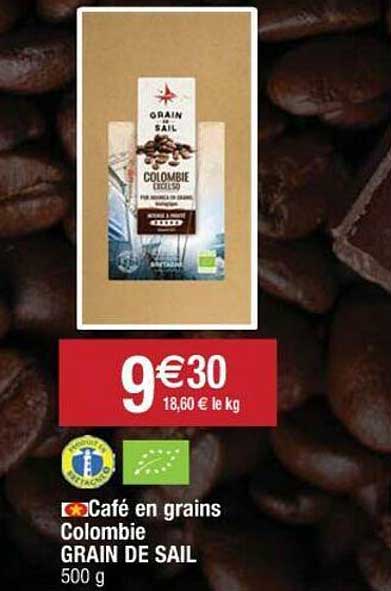 café en grains colombie grain de sail