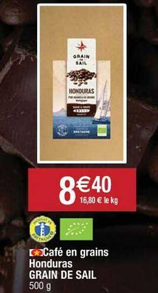 café en grains honduras grain de sail