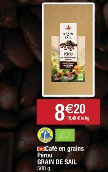 café en grains pérou grain de sail