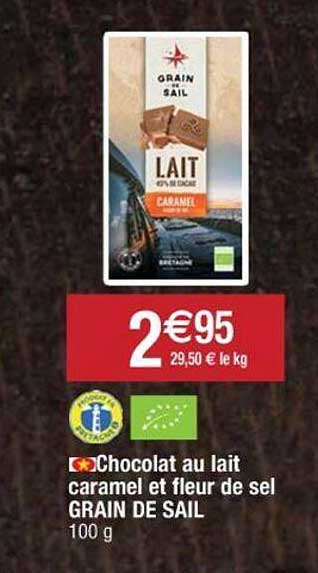 chocolat au lait caramel et fleur de sel grain de sail