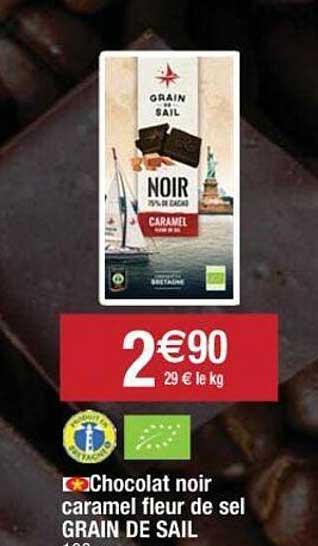 chocolat noir caramel fleur de sel grain de sail