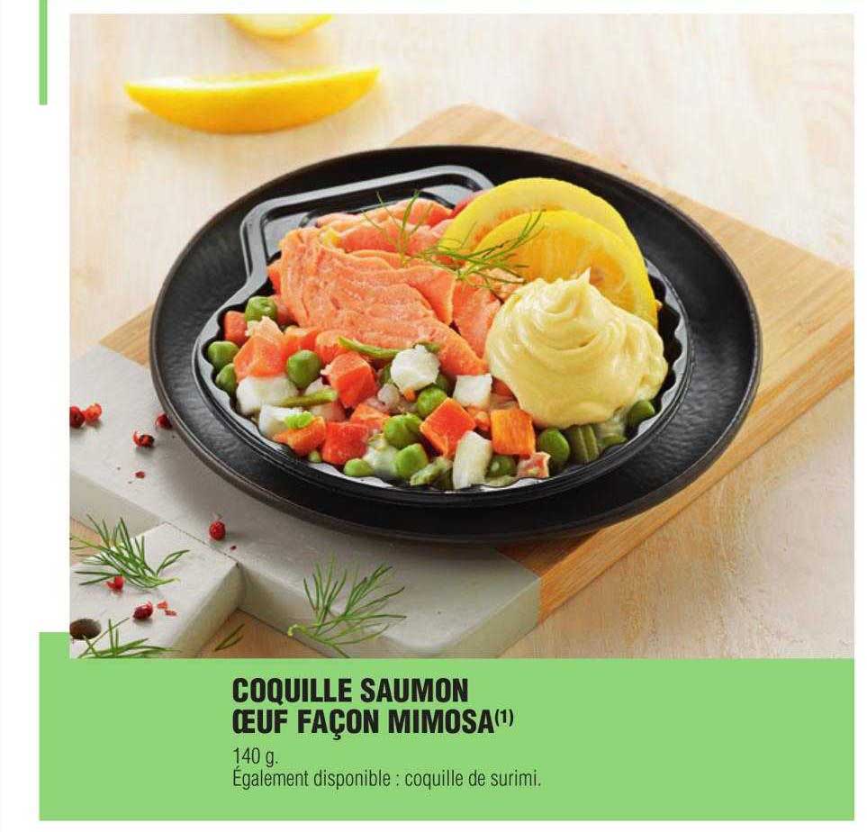 coquille saumon œuf façon mimosa