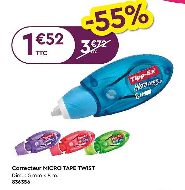 correcteur micro tape twist tipp-ex