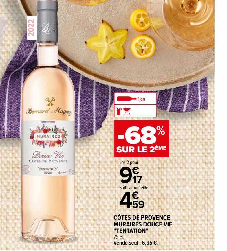 côtes de provence muraires douce vie "tentation"