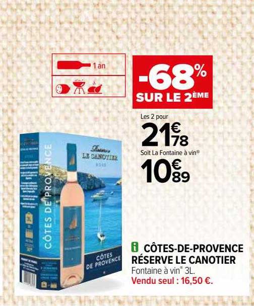 côtes-de-provence réserve le canotier