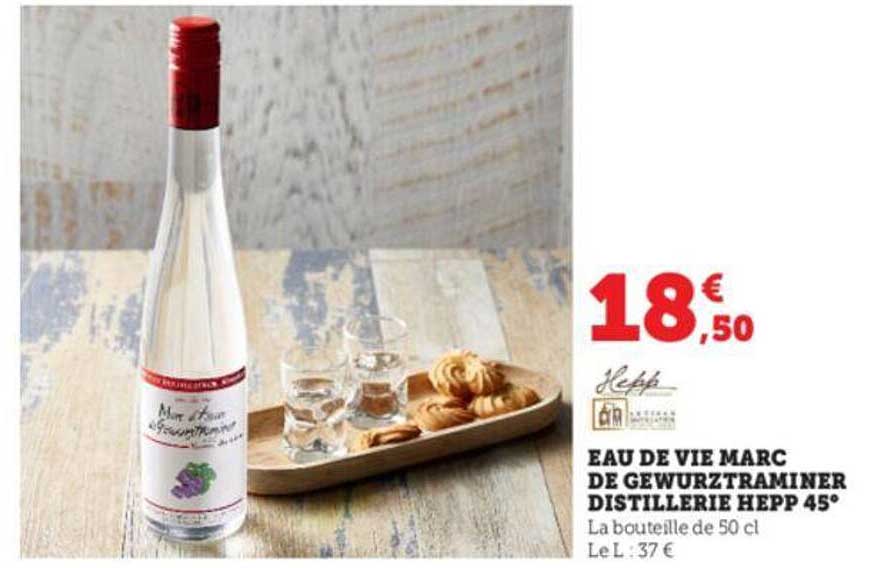 eau de vie marc de gewurztraminer distillerie hepp 45°
