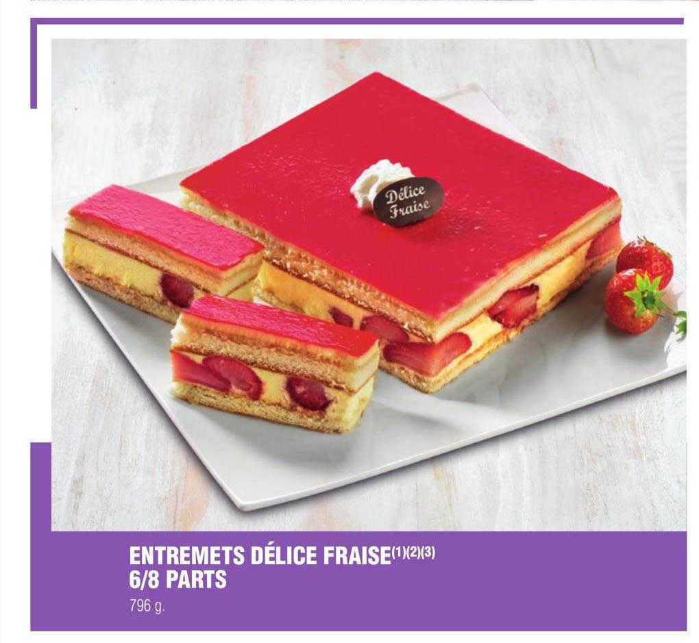 Entremets Délice Fraise 6-8 Parts