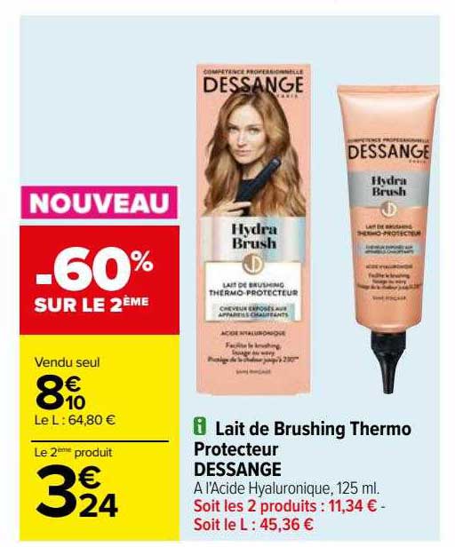 lait de brushing thermo protecteur dessange
