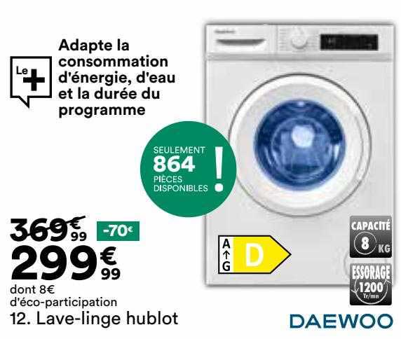 lave-linge hublot daewoo