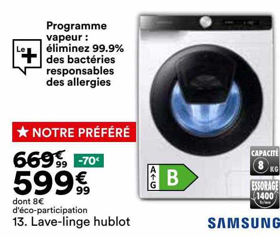 lave-linge hublot samsung