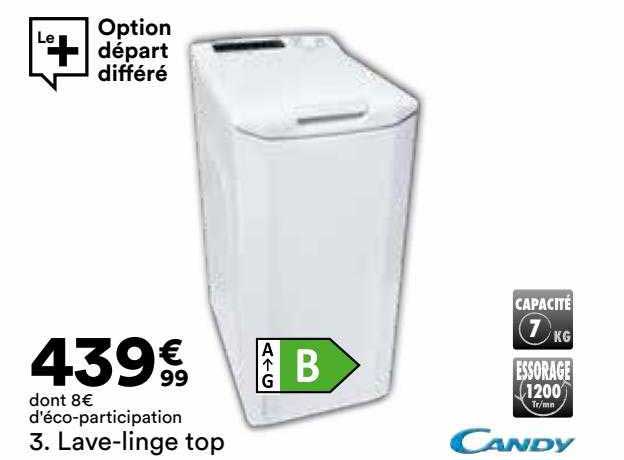 lave-linge top candy