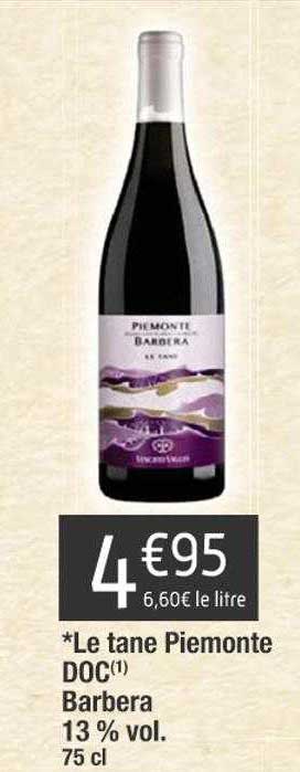 le tane piemonte doc barbera 13% vol.