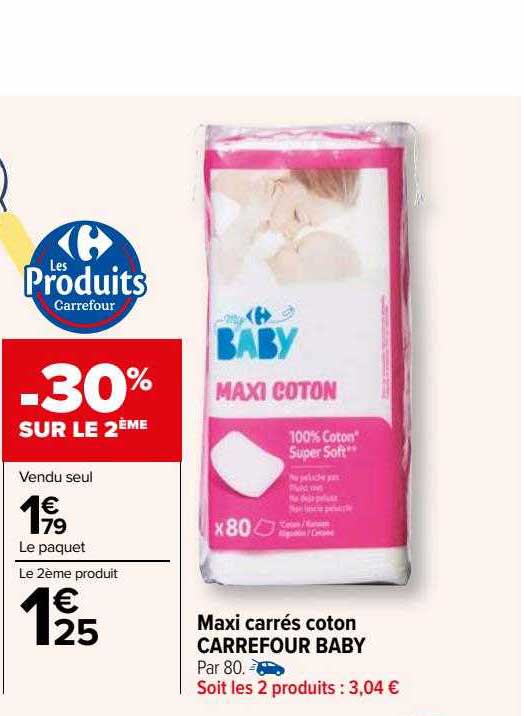 Maxi Carrés Coton Carrefour Baby