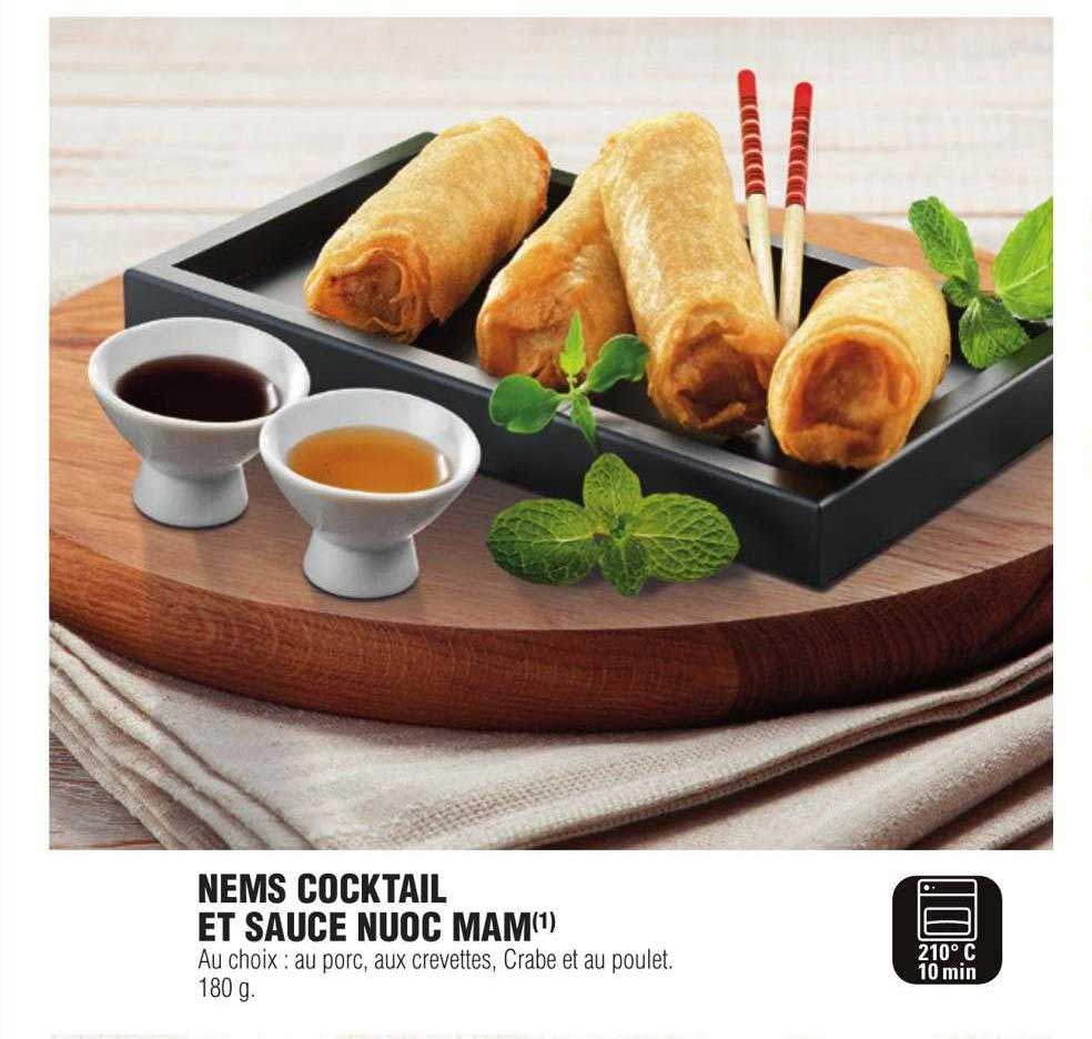 nems cocktail et sauce nuoc mam