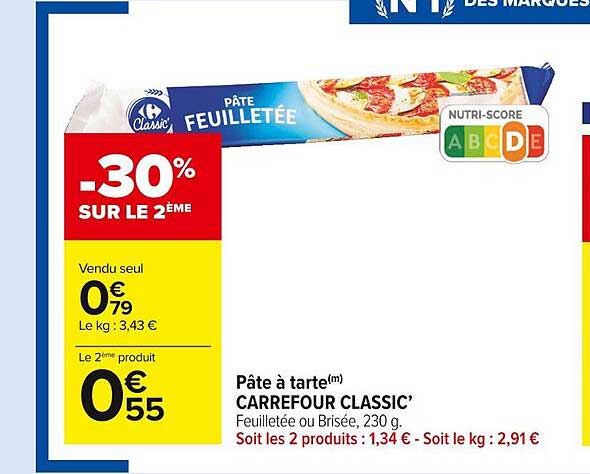 Pâte à Tarte Carrefour Classic'