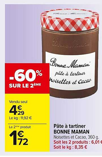 pâte à tartiner bonne maman