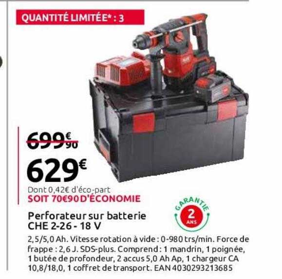 Perforateur Sur Batterie Che 2-26 - 18v Flex