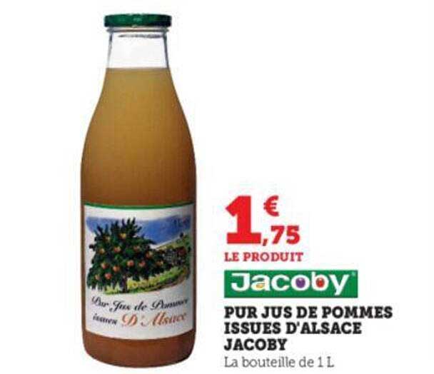 pur jus de pommes issues d'alsace jacoby