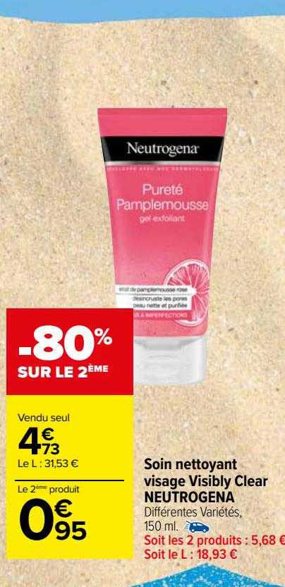 soin nettoyant visage visibly clear neutrogena