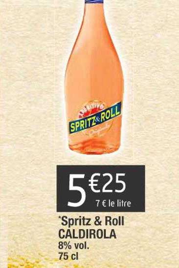 spritz & roll caldirola 8% vol.