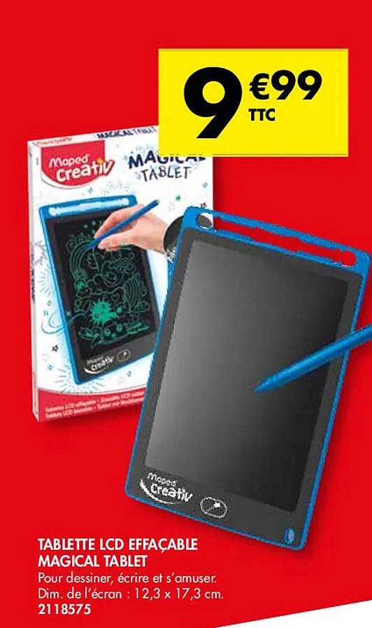tablette lcd effaçable magical tablet