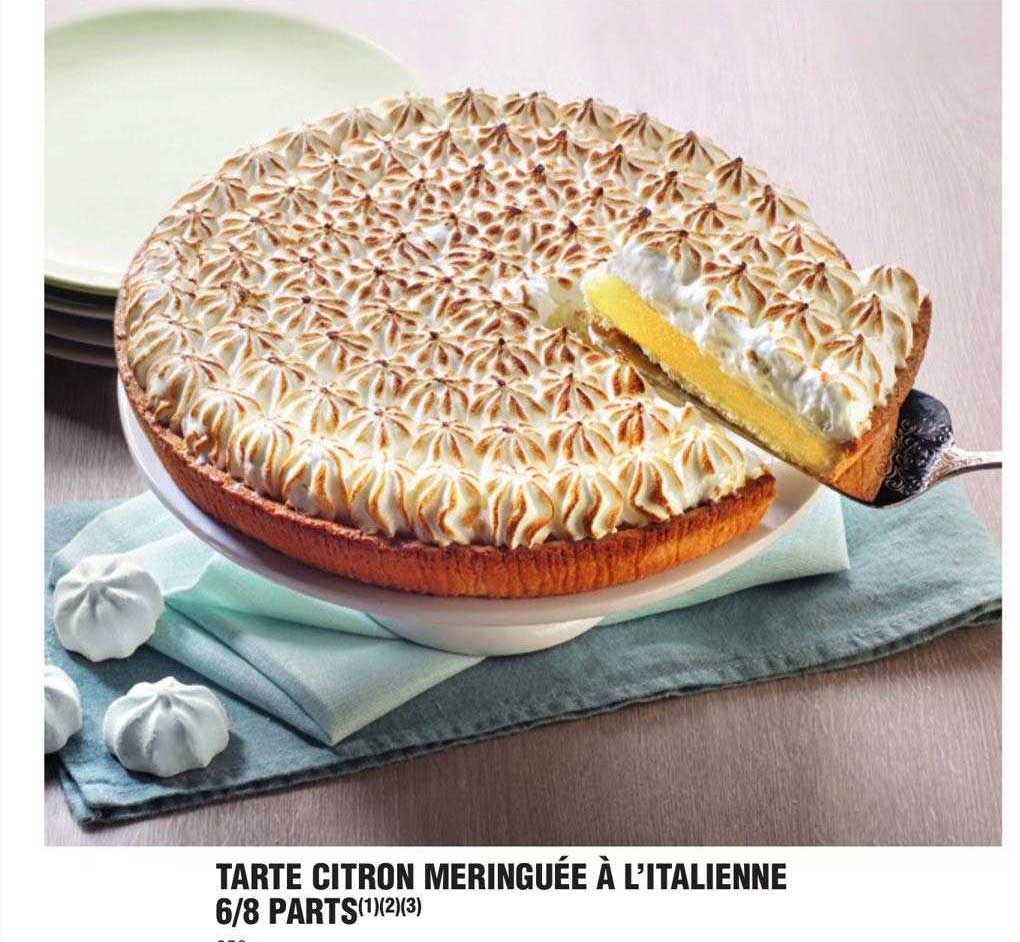tarte citron meringuée à l'italienne 6-8 parts