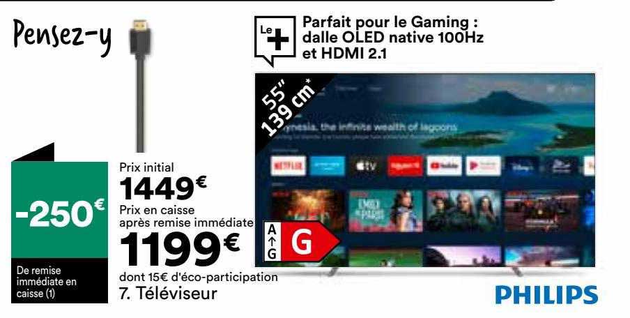 Téléviseur 55" 139 Cm Philips