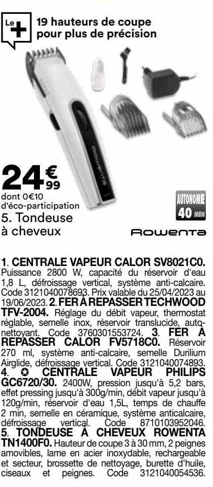 Tondeuse à Cheveux Rowenta