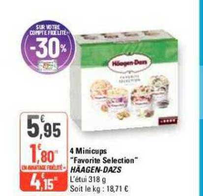 4 minicups "favorite sélection" häagen-dazs