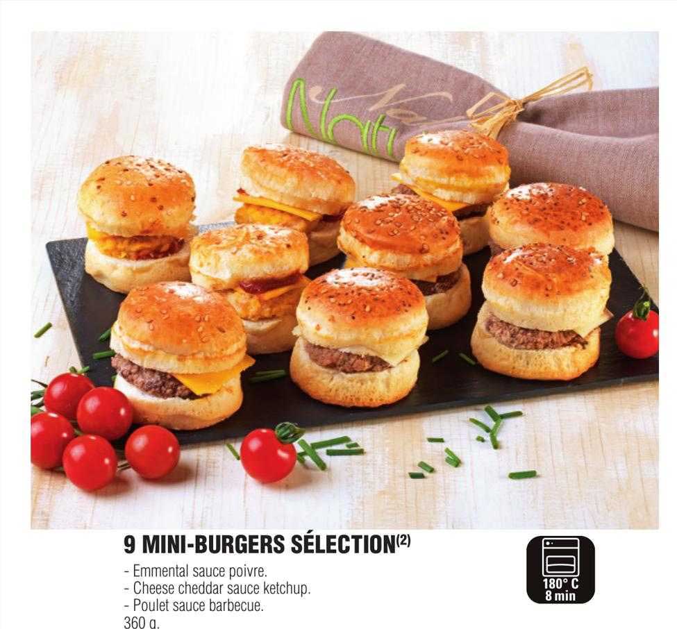 9 mini-burgers sélection
