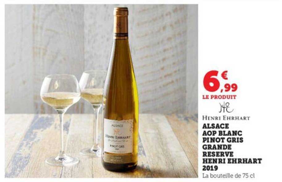 alsace aop blanc pinot gris grande réserve henri ehrhart 2019
